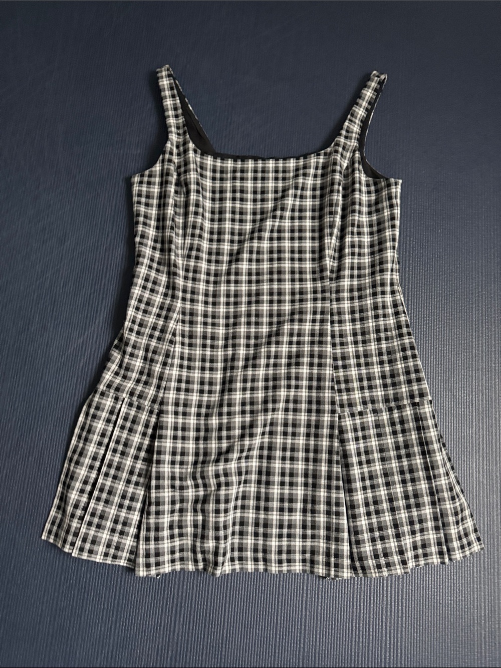 GAP Black and White Plaid Mini Dress